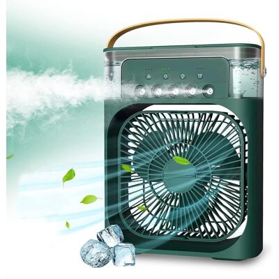 AUTRUCKER Condizionatore D'Aria Portatile, 3 Velocità Del Vento, 3 Modalità Di Nebulizzazione, Raffrescatore D'Aria Con 5 Ugelli Spray E Luci Colorate (verde) AUTRUCKER Condizionatore D'Aria Portatile, 3 Velocità Del Vento, 3 Modalità Di Nebulizzazione, Raffrescatore D'Aria Con 5 Ugelli Spray E Luci Colorate (verde)