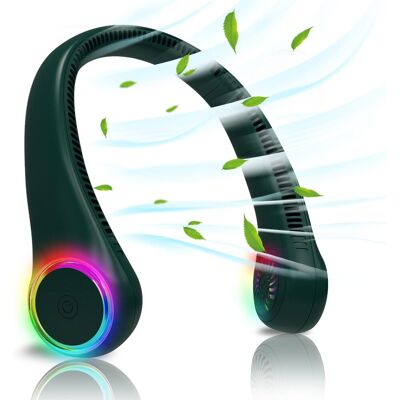 OEM Ventilatore Da Collo Portatile Ricaricabile Tramite Usb, Silenzioso E Appendibile Per Lo Sport, Con Luci Colorate, Piccolo Ventilatore Senza Pale OEM Ventilatore Da Collo Portatile Ricaricabile Tramite Usb, Silenzioso E Appendibile Per Lo Sport, Con Luci Colorate, Piccolo Ventilatore Senza Pale