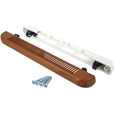 OEM Ventilatore Manuale Per Finestra F Vent 1250 Clip Bianco/rovere Dorato OEM Ventilatore Manuale Per Finestra F Vent 1250 Clip Bianco/rovere Dorato