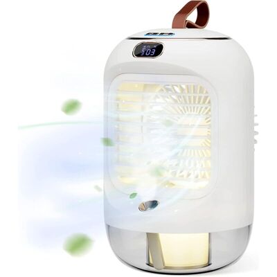 OEM Condizionatore D'Aria Portatile, Mini Raffrescatore D'Aria 4 In 1 Con 3 Velocità, Luce Notturna, Oscillazione A 180°, Umidificatore Ricaricabile Per Camera Da Letto, Ufficio, Campeggio (bianco) OEM Condizionatore D'Aria Portatile, Mini Raffrescatore D'Aria 4 In 1 Con 3 Velocità, Luce Notturna, Oscillazione A 180°, Umidificatore Ricaricabile Per Camera Da Letto, Ufficio, Campeggio (bianco)
