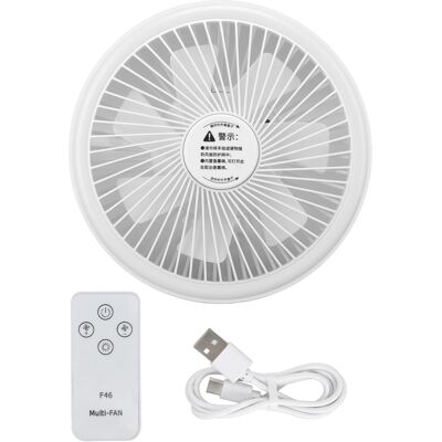 OEM Ventilatore Portatile Da Campeggio Con Telecomando, Ricarica Usb, Tre Velocità, Mini Ventilatore Elettrico Da Parete/soffitto, Bianco OEM Ventilatore Portatile Da Campeggio Con Telecomando, Ricarica Usb, Tre Velocità, Mini Ventilatore Elettrico Da Parete/soffitto, Bianco