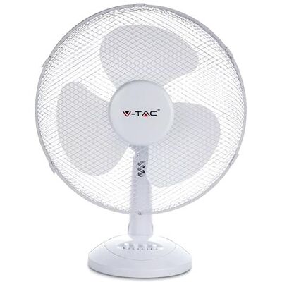 V-TAC VT-4017-3 Ventilatore da scrivania oscillante 40W Bianco V-TAC VT-4017-3 Ventilatore da scrivania oscillante 40W Bianco