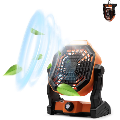 OEM Ventilatore Da Campeggio Con Lanterna Led, Ricaricabile Tramite Usb, Rotazione 270°, Velocità Variabile (7800 Mah) OEM Ventilatore Da Campeggio Con Lanterna Led, Ricaricabile Tramite Usb, Rotazione 270°, Velocità Variabile (7800 Mah)