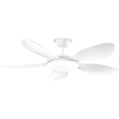 PERENZ Ventilatore Da Soffitto In Metallo Bianco 130 Cm, 36w Led, 6 Velocità, Telecomando Incluso, Luce Dimmerabile Con Temperatura Regolabile - PERENZ Ventilatore Da Soffitto In Metallo Bianco 130 Cm, 36w Led, 6 Velocità, Telecomando Incluso, Luce Dimmerabile Con Temperatura Regolabile -