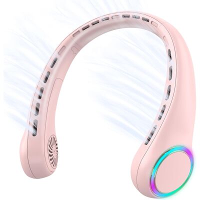 OEM Ventilatore Da Collo Portatile Ricaricabile Tramite Usb, Silenzioso E Appendibile Per Lo Sport, Con Luci Colorate, Piccolo Ventilatore Senza Pale OEM Ventilatore Da Collo Portatile Ricaricabile Tramite Usb, Silenzioso E Appendibile Per Lo Sport, Con Luci Colorate, Piccolo Ventilatore Senza Pale