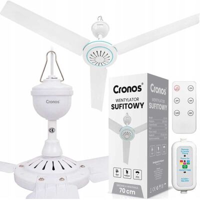 OEM Ventilatore Da Soffitto Cronos Fc11-70 Da 70 Cm, Bianco, Con Telecomando. OEM Ventilatore Da Soffitto Cronos Fc11-70 Da 70 Cm, Bianco, Con Telecomando.