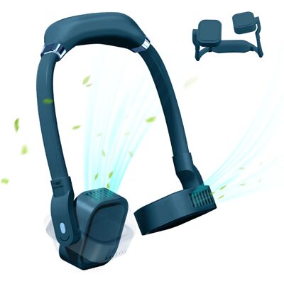 OEM Ventilatore Da Collo Portatile Senza Pale, Rotazione A 360°, Uscita Dell'aria A 180°, 3 Velocità (nero) OEM Ventilatore Da Collo Portatile Senza Pale, Rotazione A 360°, Uscita Dell'aria A 180°, 3 Velocità (nero)