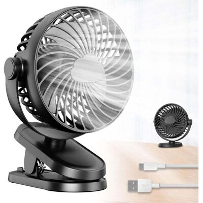 OEM Mini Ventilatore Da Tavolo Usb Con Clip, Silenzioso, Con Batteria Ricaricabile Da 10.000 Mah, 3 Velocità, Rotazione A 360°, 2 In 1, Per Camera Da Letto, Ufficio, Campeggio - Crezuo OEM Mini Ventilatore Da Tavolo Usb Con Clip, Silenzioso, Con Batteria Ricaricabile Da 10.000 Mah, 3 Velocità, Rotazione A 360°, 2 In 1, Per Camera Da Letto, Ufficio, Campeggio - Crezuo