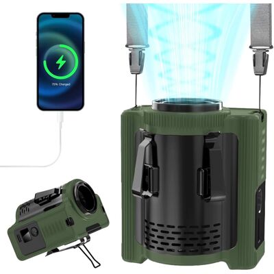 Neptune Ventilatore Portatile Mertturm Con Cintura, Ricaricabile Da 10.000 Mah (22 Ore Di Raffreddamento), Potente Ventilatore A Mani Libere Per Collo/corpo/cintura/scrivania Con Luce E Power Bank Neptune Ventilatore Portatile Mertturm Con Cintura, Ricaricabile Da 10.000 Mah (22 Ore Di Raffreddamento), Potente Ventilatore A Mani Libere Per Collo/corpo/cintura/scrivania Con Luce E Power Bank