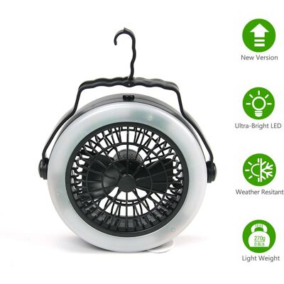OEM Ventilatore Da Tenda Da Campeggio 2 In 1 Ricaricabile Tramite Usb Con Lanterna A Led E Luce Da Campeggio Portatile OEM Ventilatore Da Tenda Da Campeggio 2 In 1 Ricaricabile Tramite Usb Con Lanterna A Led E Luce Da Campeggio Portatile