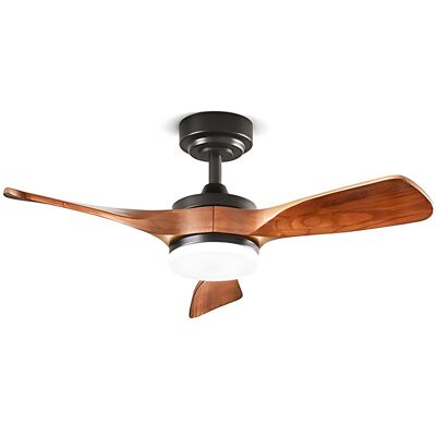 PERENZ Ventilatore Da Soffitto Con Luce Led 18w E Pale In Legno Massiccio Noce Scuro, 6 Velocità, Telecomando Incluso, Diametro 90 Cm, Nero - PERENZ Ventilatore Da Soffitto Con Luce Led 18w E Pale In Legno Massiccio Noce Scuro, 6 Velocità, Telecomando Incluso, Diametro 90 Cm, Nero -