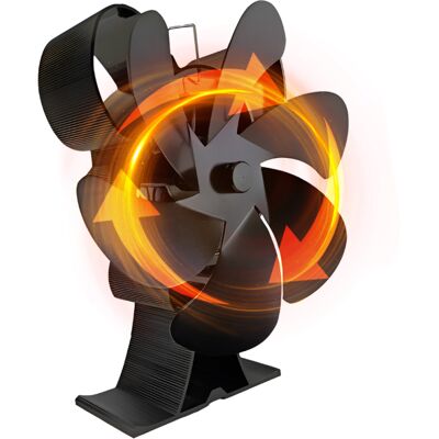 OEM Ventilatore Per Camino A 6 Pale, Azionato Dal Calore, Funzionamento Silenzioso (supporto Incluso) OEM Ventilatore Per Camino A 6 Pale, Azionato Dal Calore, Funzionamento Silenzioso (supporto Incluso)