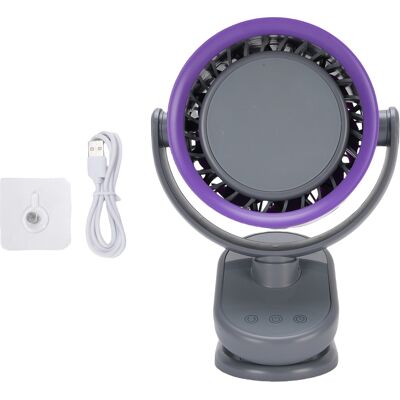 OEM Mini Ventilatore Da Tavolo Usb Inclinabile Con 100 Velocità, Morsetto Per Montaggio A Parete, Batteria Da 4000 Mah, Senza Pale, Silenzioso, Viola/grigio OEM Mini Ventilatore Da Tavolo Usb Inclinabile Con 100 Velocità, Morsetto Per Montaggio A Parete, Batteria Da 4000 Mah, Senza Pale, Silenzioso, Viola/grigio