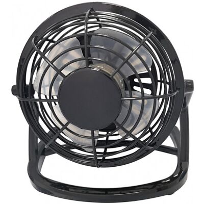 FABRILAMP - Mini Ventilatore Da Tavolo Tango 2,5w 5v Nero 14,5x14,5x10 Cm Alimentazione Regolabile Tramite Porta Usb FABRILAMP - Mini Ventilatore Da Tavolo Tango 2,5w 5v Nero 14,5x14,5x10 Cm Alimentazione Regolabile Tramite Porta Usb