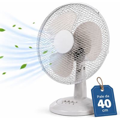 BAKAJI Ventilatore Da Tavolo Autoportante Sabbia Potenza 45w Diametro 40cm 3 Velocità BAKAJI Ventilatore Da Tavolo Autoportante Sabbia Potenza 45w Diametro 40cm 3 Velocità