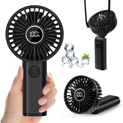 OEM Mini Ventilatore Portatile Ricaricabile, 6 Velocità, Silenzioso, Con Batteria Esterna, Nero - Per Scrivania E Portatile OEM Mini Ventilatore Portatile Ricaricabile, 6 Velocità, Silenzioso, Con Batteria Esterna, Nero - Per Scrivania E Portatile