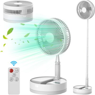 OEM Ventilatore A Piantana Oscillante, Batteria Usb-c Da 10.800 Mah, Luce Notturna A Led, Telecomando, 4 Velocità, (23 Cm) OEM Ventilatore A Piantana Oscillante, Batteria Usb-c Da 10.800 Mah, Luce Notturna A Led, Telecomando, 4 Velocità, (23 Cm)
