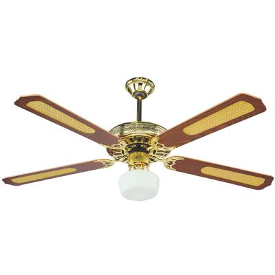 DCG Ventilatore Da Soffitto Con Luce 'gold' Ø 130 Cm DCG Ventilatore Da Soffitto Con Luce 'gold' Ø 130 Cm