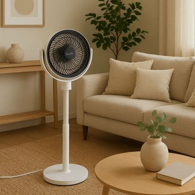 F-BRIGHT Ventilatore Da Terra 40w, 3 Velocità, Altezza Regolabile, Oscillazione Automatica F-BRIGHT Ventilatore Da Terra 40w, 3 Velocità, Altezza Regolabile, Oscillazione Automatica