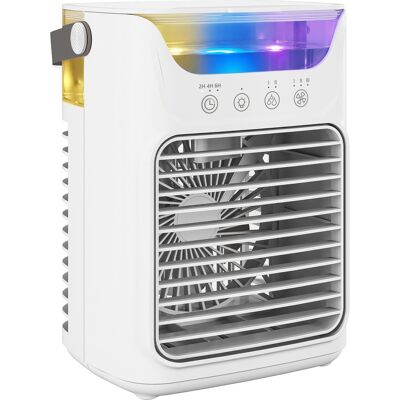 BEYAMIS Ventilatore Da Tavolo Bianco – 3 Velocità – Illuminazione Rgb – Testa Regolabile – Silenzioso BEYAMIS Ventilatore Da Tavolo Bianco – 3 Velocità – Illuminazione Rgb – Testa Regolabile – Silenzioso