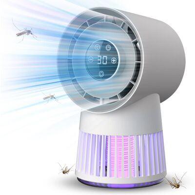 OEM Ventilatore Antizanzare Senza Pale, 20 Velocità, Timer Di 8 Ore, Batteria Da 4000 Mah, Luce Viola (2000 V) OEM Ventilatore Antizanzare Senza Pale, 20 Velocità, Timer Di 8 Ore, Batteria Da 4000 Mah, Luce Viola (2000 V)