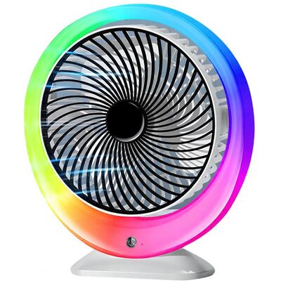 OEM Ventilatore Da Scrivania A Led Ricaricabile Con 3 Velocità, Batteria Da 1200 Mah, Ampio Angolo Di Illuminazione, Illuminazione A Gradiente Multicolore (usb) OEM Ventilatore Da Scrivania A Led Ricaricabile Con 3 Velocità, Batteria Da 1200 Mah, Ampio Angolo Di Illuminazione, Illuminazione A Gradiente Multicolore (usb)