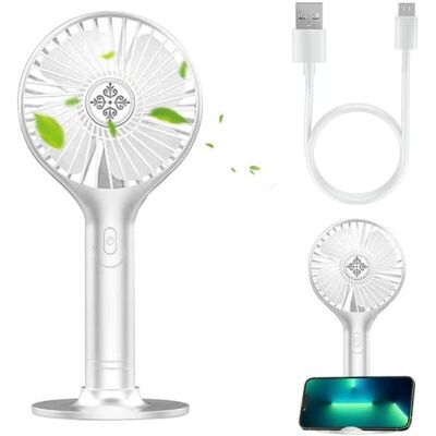 OEM Mini Ventilatore Portatile Usb, Piccolo, Con Batteria Ricaricabile (1200 Mah), 3 Velocità, Silenzioso, Con Supporto Per Telefono, Ideale Per Viaggi, Casa E Ufficio. - Crezuo OEM Mini Ventilatore Portatile Usb, Piccolo, Con Batteria Ricaricabile (1200 Mah), 3 Velocità, Silenzioso, Con Supporto Per Telefono, Ideale Per Viaggi, Casa E Ufficio. - Crezuo