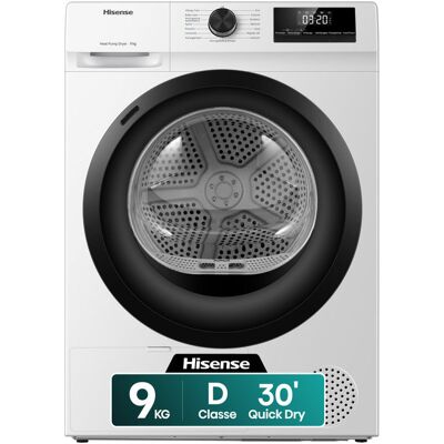 Hisense Asciugatrice 9 Kg Classe D Pompa Di Calore Dhqe900uwdc Hisense Asciugatrice 9 Kg Classe D Pompa Di Calore Dhqe900uwdc