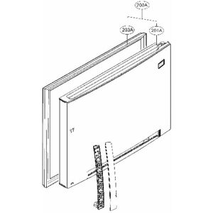 LG 200A Porta del freezer - Frigorifero, Congelatore LG 200A Porta del freezer - Frigorifero, Congelatore
