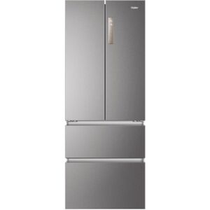 HAIER - HB17FPAAA frigorifero side-by-side Libera installazione 446 l e Platino, Acciaio inossidabile