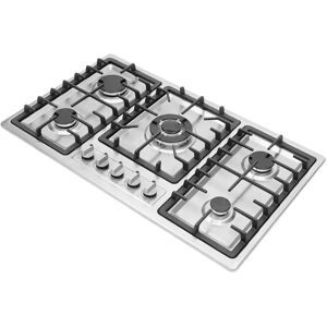 GOJOY Fornello A Gas Da Incasso, Piano Cottura A Gas Integrato Con 5 Fiamme, Fornello A Gas Naturale E Propano GOJOY Fornello A Gas Da Incasso, Piano Cottura A Gas Integrato Con 5 Fiamme, Fornello A Gas Naturale E Propano