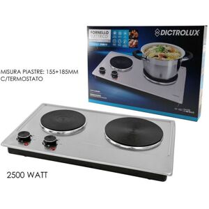 TRADE SHOP TRAESIO - Kaela - Fornello Elettrico Con Doppia Piastra Termostato 2500 Watt Per Campeggio 873801 - TRADE SHOP TRAESIO - Kaela - Fornello Elettrico Con Doppia Piastra Termostato 2500 Watt Per Campeggio 873801 -