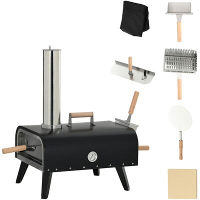 TORMATOR Forno Per Pizza A Legna Da Esterno Con Pala Per Pizza, Pietra Refrattaria Da 30 Cm, Portatile, Con Gambe Pieghevoli E Camino Rimovibile. TORMATOR Forno Per Pizza A Legna Da Esterno Con Pala Per Pizza, Pietra Refrattaria Da 30 Cm, Portatile, Con Gambe Pieghevoli E Camino Rimovibile.