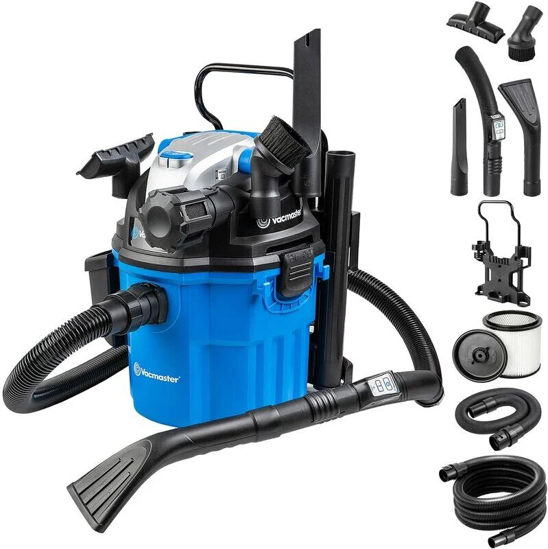 VACMASTER VWM1518R 1500W 18L Aspiratori liquidi-solidi,bidone aspiratutto professionale,per casa cucina moquette auto giardino le foglie