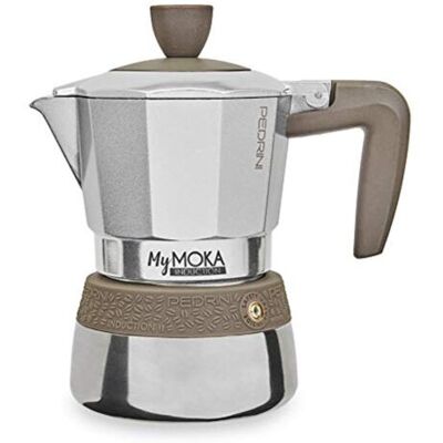 PEDRINI - My Moka Caffettiera 3 Tazze Induzione Acciaio Inox Silicone Blu Notte PEDRINI - My Moka Caffettiera 3 Tazze Induzione Acciaio Inox Silicone Blu Notte