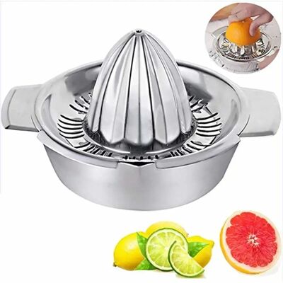 FORTUNEVILLE Spremiagrumi Manuale 0,4l In Acciaio Inossidabile - Spremiagrumi Per Limoni E Agrumi - Adatto Alla Lavastoviglie E Durevole FORTUNEVILLE Spremiagrumi Manuale 0,4l In Acciaio Inossidabile - Spremiagrumi Per Limoni E Agrumi - Adatto Alla Lavastoviglie E Durevole