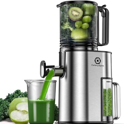 LINKCHEF Celeryspec Sj-048-eu-ss Lento Spremiagrumi - 250w Potenza 1.8l Ampia Capacità Due Aperture Di Alimentazione Da 130 Mm E 45 Mm Filtro Rimovibile - Argento LINKCHEF Celeryspec Sj-048-eu-ss Lento Spremiagrumi - 250w Potenza 1.8l Ampia Capacità Due Aperture Di Alimentazione Da 130 Mm E 45 Mm Filtro Rimovibile - Argento