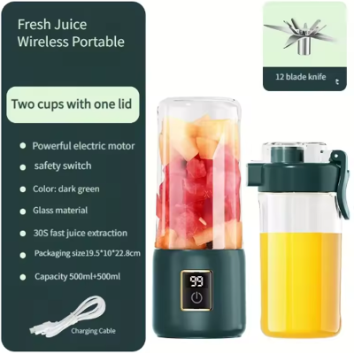 OEM Mini Spremiagrumi Elettrico Portatile Multifunzionale Da 500 Ml, Ricaricabile Tramite Usb, Per Frutta E Verdura - Verde Oliva OEM Mini Spremiagrumi Elettrico Portatile Multifunzionale Da 500 Ml, Ricaricabile Tramite Usb, Per Frutta E Verdura - Verde Oliva