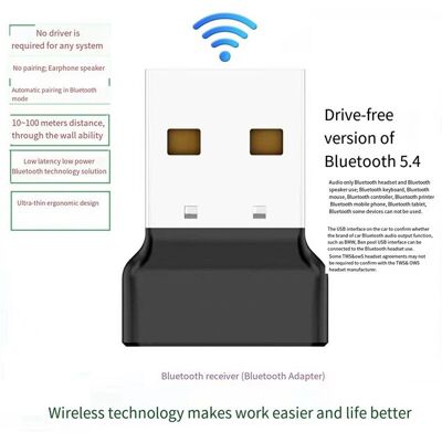 OEM Un Adattatore Wireless Usb 5.4 Per Pc, Utilizzabile Per Collegare Altoparlanti, Mouse, Tastiere, Lettori Musicali, Ricevitori E Trasmettitori Audio Wireless. OEM Un Adattatore Wireless Usb 5.4 Per Pc, Utilizzabile Per Collegare Altoparlanti, Mouse, Tastiere, Lettori Musicali, Ricevitori E Trasmettitori Audio Wireless.