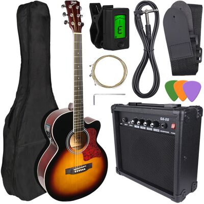 Behringer Set Chitarra Elettroacustica V-tone Eag Set Sb + Amplificatore Per Chitarra Sunburst Behringer Set Chitarra Elettroacustica V-tone Eag Set Sb + Amplificatore Per Chitarra Sunburst