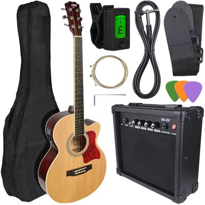 Behringer Set Chitarra Elettroacustica V-tone Eag Set Nt + Amplificatore Per Chitarra, Colore Naturale Behringer Set Chitarra Elettroacustica V-tone Eag Set Nt + Amplificatore Per Chitarra, Colore Naturale