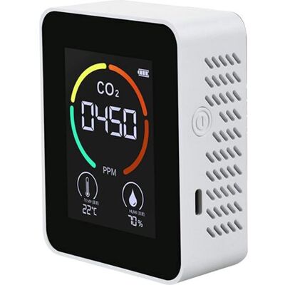OEM Rilevatore Di Co2 3 In 1 - Monitor Di Co2 Nell'aria - Rilevatore Di Anidride Carbonica - Qualità Dell'aria - Temperatura E Umidità - Per Casa, Ufficio, Serra, Magazzino - Bianco OEM Rilevatore Di Co2 3 In 1 - Monitor Di Co2 Nell'aria - Rilevatore Di Anidride Carbonica - Qualità Dell'aria - Temperatura E Umidità - Per Casa, Ufficio, Serra, Magazzino - Bianco