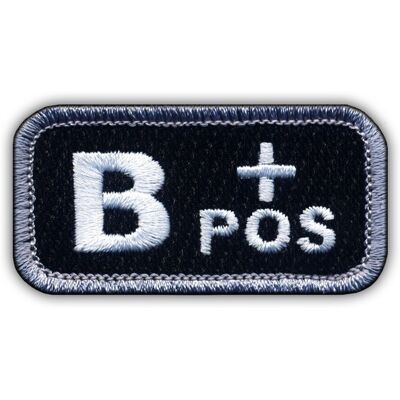 OEM Patchion Gruppo Sanguigno B "pos" Nero/bianco - Retro Magnetico - Patch/distintivo/emblema Ricamato OEM Patchion Gruppo Sanguigno B "pos" Nero/bianco - Retro Magnetico - Patch/distintivo/emblema Ricamato