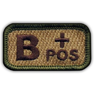 OEM Patchion Gruppo Sanguigno B "pos" Multitan - Applicazione Termoadesiva / Supporto Termosaldabile - Toppa/distintivo/emblema Ricamato OEM Patchion Gruppo Sanguigno B "pos" Multitan - Applicazione Termoadesiva / Supporto Termosaldabile - Toppa/distintivo/emblema Ricamato