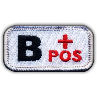 OEM Patchion Gruppo Sanguigno B "pos" Bianco/rosso - Retro Magnetico - Patch/distintivo/emblema Ricamato OEM Patchion Gruppo Sanguigno B "pos" Bianco/rosso - Retro Magnetico - Patch/distintivo/emblema Ricamato