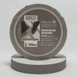STICKERSLAB Nastro Antiscivolo Adesivo Certificato Grigio In Varie Misure Packaging - 25 Mm X 18,3 Mt ( 1 Rotolo) STICKERSLAB Nastro Antiscivolo Adesivo Certificato Grigio In Varie Misure Packaging - 25 Mm X 18,3 Mt ( 1 Rotolo)