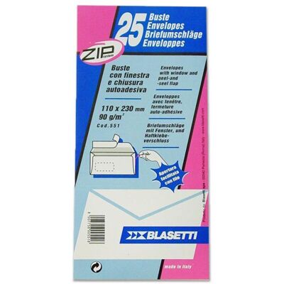 BLASETTI 0551 Busta Bianco 25 Pz BLASETTI 0551 Busta Bianco 25 Pz