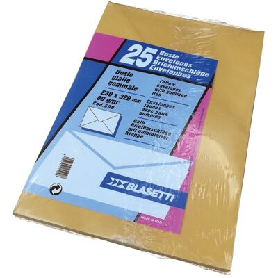 BLASETTI Busta Da Lettera 23 X 32 Gialla - S/finestra 25 Pz BLASETTI Busta Da Lettera 23 X 32 Gialla - S/finestra 25 Pz