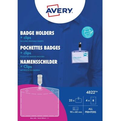 Avery 4822 Etichetta Non Adesiva 32 Pz Trasparente Bianco Rettangolo Avery 4822 Etichetta Non Adesiva 32 Pz Trasparente Bianco Rettangolo