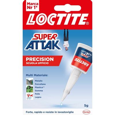 Loctite Super Attak Precision Scuola E Ufficio, Colla Liquida Trasparente Con Beccuccio Lungo, Colla Universale Istantanea Multimateriale, Colla Resistente E Precisa, 1 X 5 G, Multicolore - Loctite Super Attak Precision Scuola E Ufficio, Colla Liquida Trasparente Con Beccuccio Lungo, Colla Universale Istantanea Multimateriale, Colla Resistente E Precisa, 1 X 5 G, Multicolore -